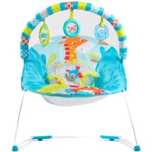 Bouncer Premium Baby Con Vibracion Y Sonidos Jirafa Celeste Pb E101Bs